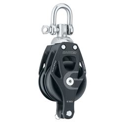 60 mm | Harken 6270 - Aluminum Element Double Block, Swivel, Becket